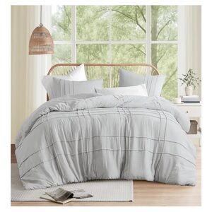 NEW Lightweight FULL Duvet Microfiber set- Light Silver Gray